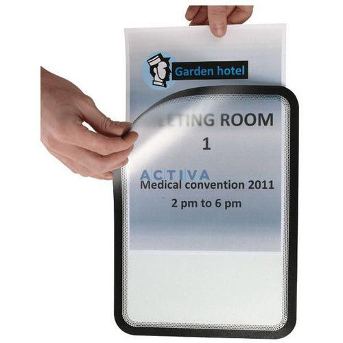 tarifold ディスプレイポケット マグネットタイプ A4サイズ 2枚入り 黒 194907 1S