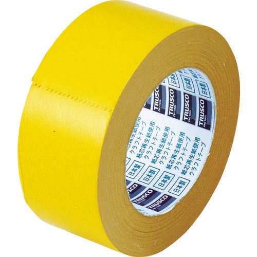 TRUSCO Color Kraft Tape Width 50mm x Length 50m Yellow TKT-50-Y 1 Roll