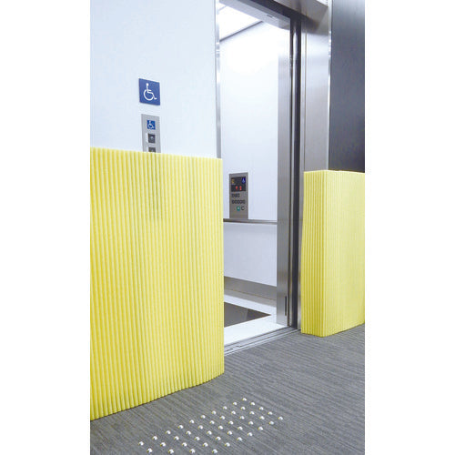 TRUSCO Polyethylene Accordion Mat Width 900 Height 600 Yellow TPEJM-9060Y 1 pc