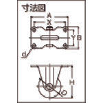 TRUSCO 캐스터 저상식 중하중용 고정 나일론 자동차 50mm TYHSNK-50 1개