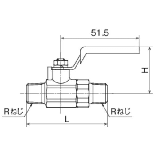 Onda Manufacturing Co., Ltd. Miniature Ball Valve MR1 Type R3/8 x R3/8 MR1-10 1 piece