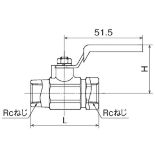 オンダ製作所 ミニチュアボールバルブMR3型 Rc1/4 × Rc1/4 MR3-08 1個