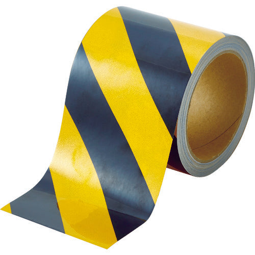 TRUSCO Retroreflective Tape 90mm x 10m Yellow/Black TRFT90-YB 1 Roll