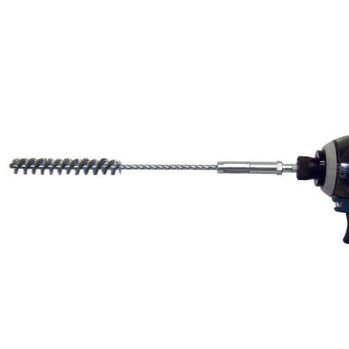 TRUSCO Hexagonal Shaft Spiral Hole Brush 66 Nylon 18mm Pilot Hole Diameter 6HB-18-NY 1 Piece