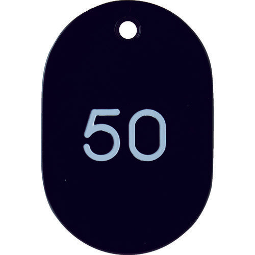 TRUSCO Numbered Oval Bills Large 60X40 26-50 Black THFL-2650-BK 1 Box