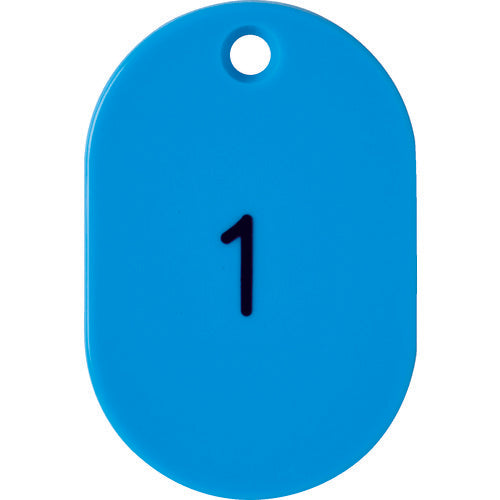 TRUSCO 番号入小判札 小 45X30 1〜25 空 TKFS-0125-LB 1 箱