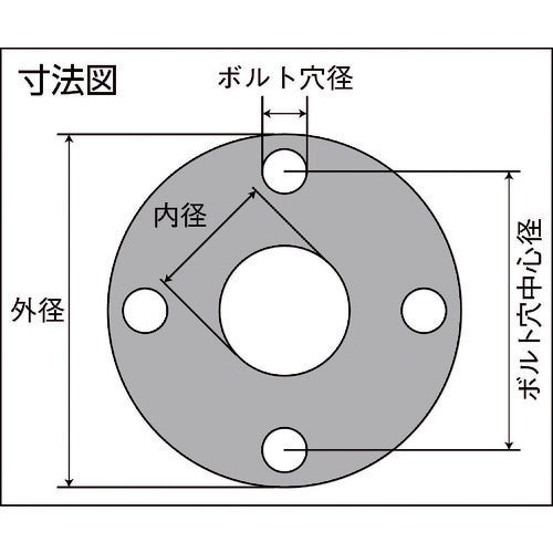 TRUSCO ガスケット フランジ全面パッキン 5K80A2T D6000-5K-80A-2T-FF 1 枚