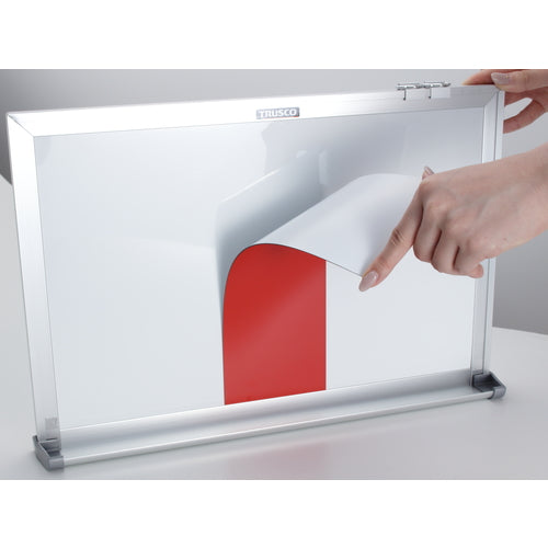 TRUSCO Double-sided color magnetic sheet red and white WMS-10-RW 1 sheet