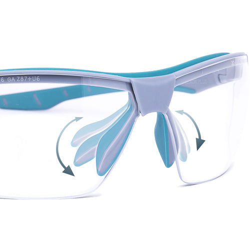 INFIELD 세이프티 글라스 FLEXOR PLAS 블랙/터키석 블루 9023 625 AF 1개