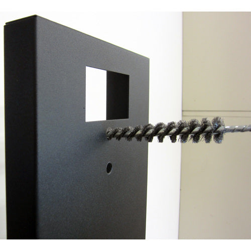 TRUSCO Hexagonal Shaft Tapered Twisted Brush Hard Steel Wire 0.2Φ For 8Φ to 16Φ Holes 6TNB-816-WB 1 Piece