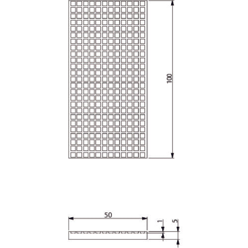 アインツ ゴム板・ニトリルゴム・黒 5TX50X100-370078 1個