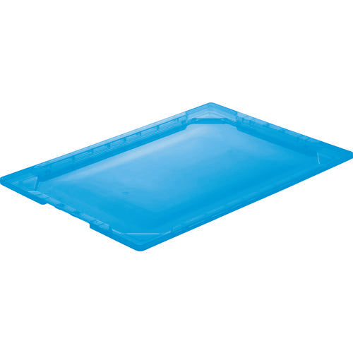 TRUSCO 薄型折りたたみコンテナスケルコン TSK−O50、40、30兼用フタ 透明ブルー TSK-O50F-B 1 枚