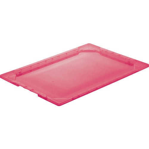 TRUSCO 薄型折りたたみコンテナスケルコン TSK−O50、40、30兼用フタ 透明レッド TSK-O50F-R 1 枚