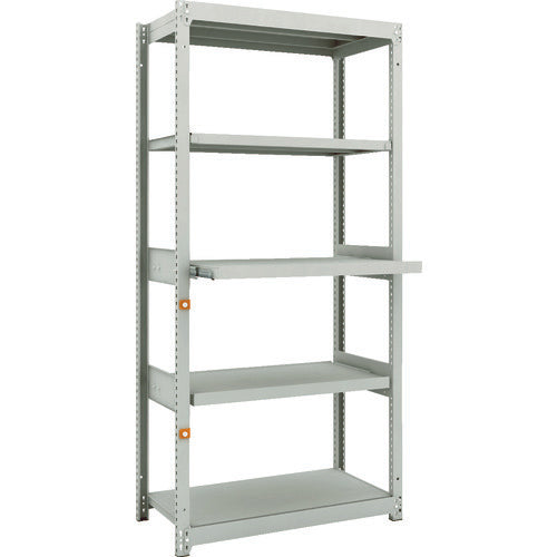 TRUSCO スチールラック M1.5型軽中量棚 860X450XH1800 5段うちスライド2段 単体 M1.5-6343M2 1台