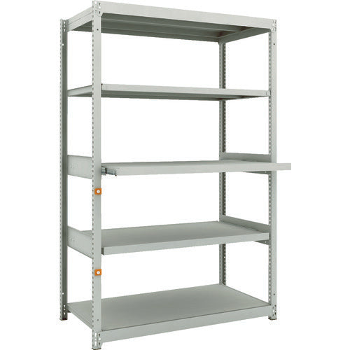 TRUSCO スチールラック M1.5型軽中量棚 1160X595XH1800 5段うちスライド2段 単体 M1.5-6463M2 1台