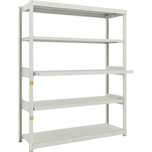 TRUSCO スチールラック M1.5型軽中量棚 1460X450XH1800 5段うちスライド2段 単体 M1.5-6543M2 1台