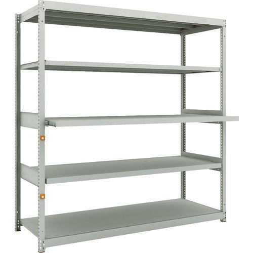 TRUSCO スチールラック M1.5型軽中量棚 1760X595XH1800 5段うちスライド2段 単体 M1.5-6663M2 1台