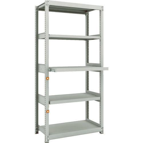 TRUSCO Steel Rack M2 Type Light-Medium Duty Shelf 860 x 450 x H1800 5 Shelves, 2 of which are Sliding Shelves, Single Unit M2-6343M2 1 Unit