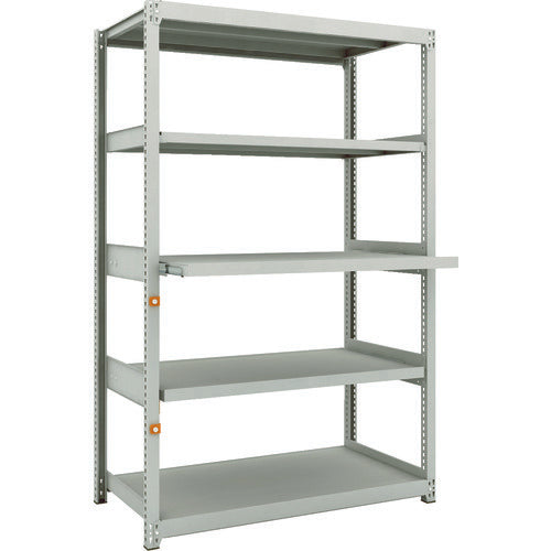 TRUSCO Steel Rack M2 Type Light-Medium Duty Shelf 1160 x 600 x H1800 5 Shelves, 2 of which are Sliding Shelves, Single Unit M2-6463M2 1 Unit