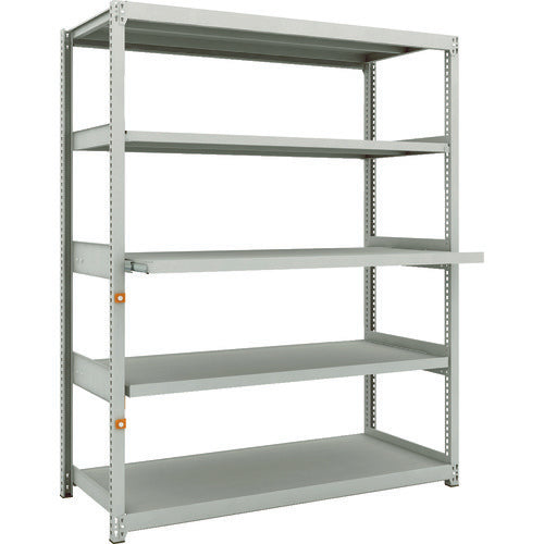 TRUSCO スチールラック M2型軽中量棚1460X600XH1800 5段うちスライド2段 単体 M2-6563M2 1台