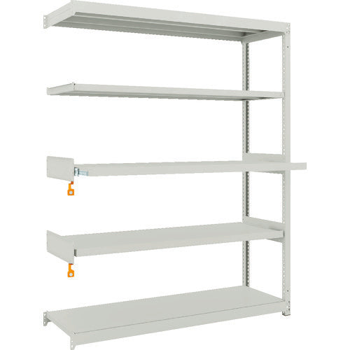 TRUSCO スチールラック M1.5型軽中量棚 1460X450XH1800 5段うちスライド2段 単体 M1.5-6543M2B 1台