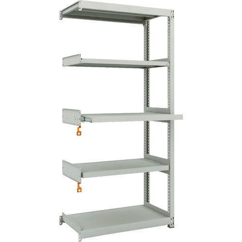 TRUSCO Steel Rack M2 Type Light-Medium Duty Shelf 860 x 450 x H1800 5 Shelves, 2 of which are Sliding Shelves, Connected M2-6343M2B 1 Unit
