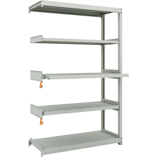 TRUSCO スチールラック M2型軽中量棚1160X450XH1800 5段うちスライド2段 連結 M2-6443M2B 1台