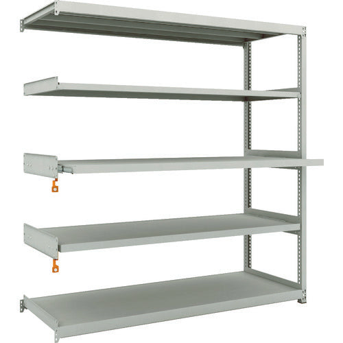 TRUSCO スチールラック M2型軽中量棚1760X600XH1800 5段うちスライド2段 連結 M2-6663M2B 1台