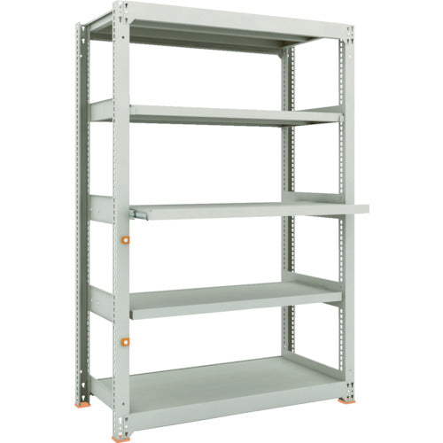 TRUSCO スチールラック M3型中量棚 1200X571XH1800 5段うちスライド2段 単体 M3-6463M2 1台