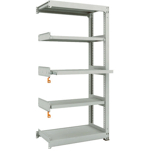 TRUSCO Steel Rack M3 Medium Duty Shelf 900 x 471 x H1800 5 Shelves, 2 of which are Sliding Shelves, Connected M3-6353M2B 1 Unit