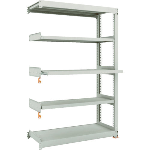 TRUSCO Steel Rack M3 Medium Duty Shelf 1200 x 471 x H1800 5 Tiers, 2 of which are Sliding Tiers, Connectable M3-6453M2B 1 Unit