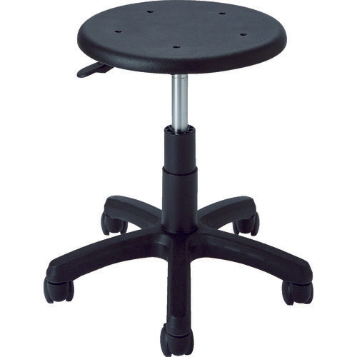 TRUSCO 導電チェア 背なし DCR-30BK 1 脚