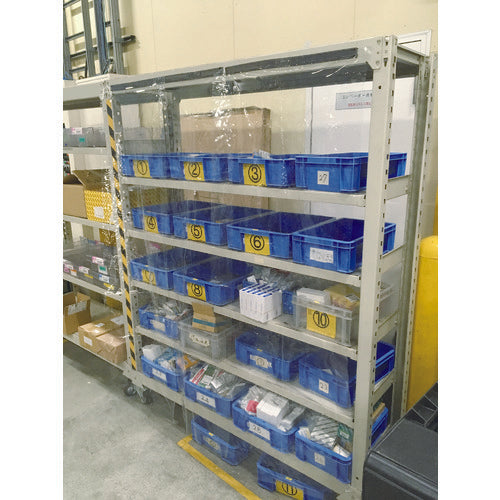 TRUSCO 簡易棚カバー用透明シート W375XH1800 上部マグネット付き 厚み0.2mm SC1830-TM 1 枚