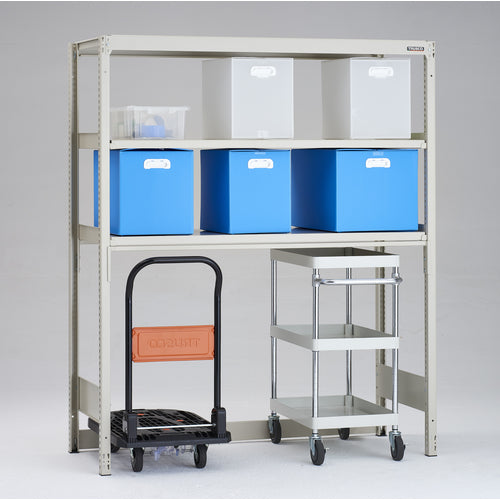 TRUSCO Steel Rack M2 Type Light-Medium Duty Shelf, Open Bottom Type, 1460 x 450 x H1800, 3 Tiers, Connected, M2-SB6543B, 1 Unit