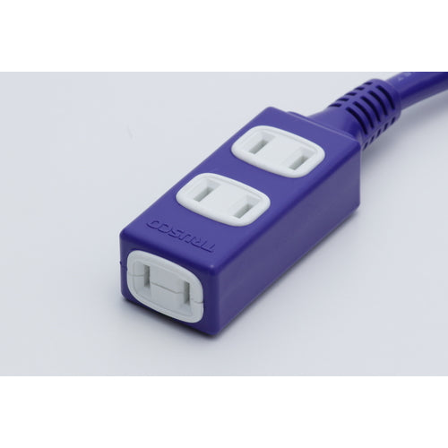TRUSCO Soft Type Plug 3-Outlet Tap Type 10m Violet TRIS15-103-VI 1 Piece