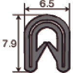TRUSCO One-touch gasket 2m PVC core material included Plate thickness up to 1.6mm Vertical installation WP-A3-2M-BK 1 roll