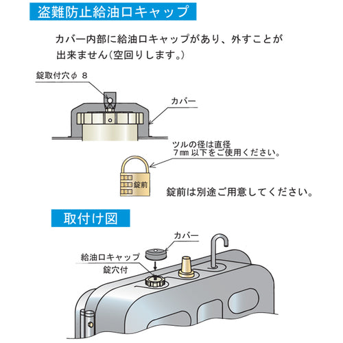 DAIKEN Anti-theft fuel filler cap set (for 95 model only) TBC95 1 piece