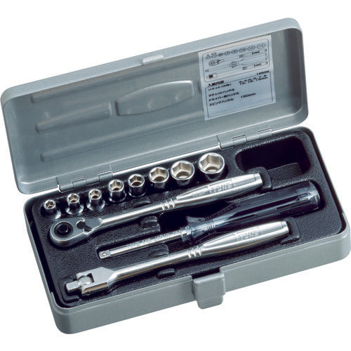 TONE 소켓 렌치 세트 삽입 각 6.35mm 11점 세트 1850M 1S
