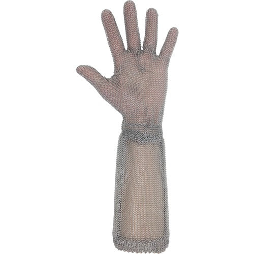 ミドリ安全 ステンレス製 耐切創クサリ手袋 5本指 ロングタイプ WILCO−550 Mサイズ 1枚 WILCO-550-M 1 枚