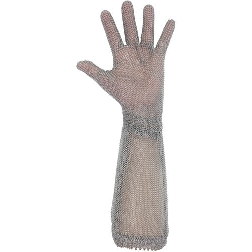 ミドリ安全 ステンレス製 耐切創クサリ手袋 5本指 ロングタイプ WILCO−550 Lサイズ 1枚 WILCO-550-L 1 枚