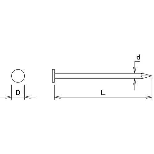DAIDOHANT HP Brass Nails, Flat, 1.8 x 32, Pack of 26, 10186703, 1PK