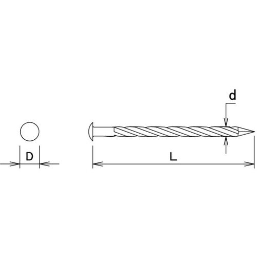 DAIDOHANT HP Brass Nails Screws Round Head 1.7 x 25 Pack of 40 10186705 1PK