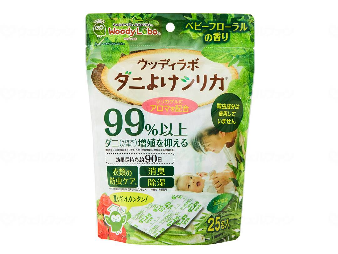 トキハ産業ウッディラボ ダニよけシリカ 25包 個 ベビーフローラル