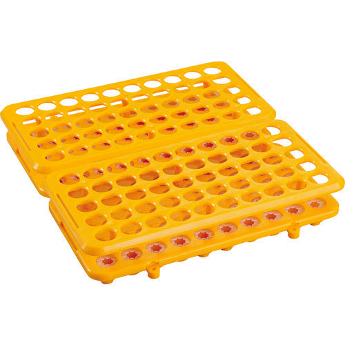 TRUSCO 樹脂製試験管立 Φ16.5X50本 オレンジ TTR-16.5X50 1 個