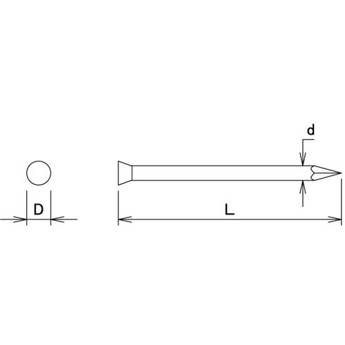 DAIDOHANT HP Brass Rail Nails 1.8 x 32 26pcs 10183133 1PK