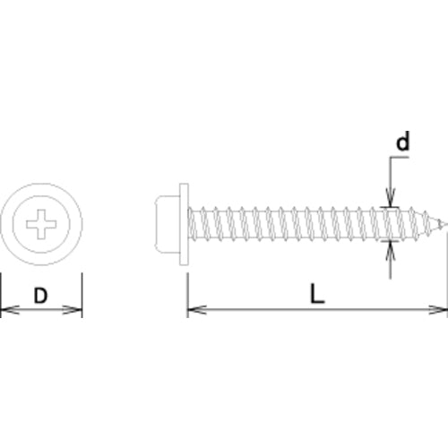 DAIDOHANT HP Tapping Washer Beige 4 x 20 4 pieces 10183922 1PK