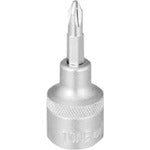 TONE 드라이버 비트 소켓 (+) No. 2 삽입각 12.7mm 전장 57mm 4H-P2 1개