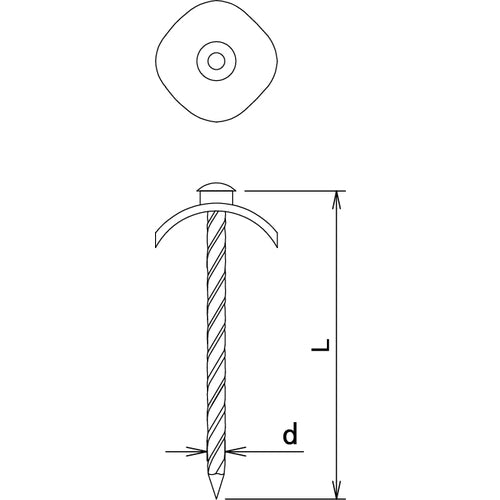 DAIDОHANT ポリ 連結傘釘 14X38 白 30連 00022101 1袋