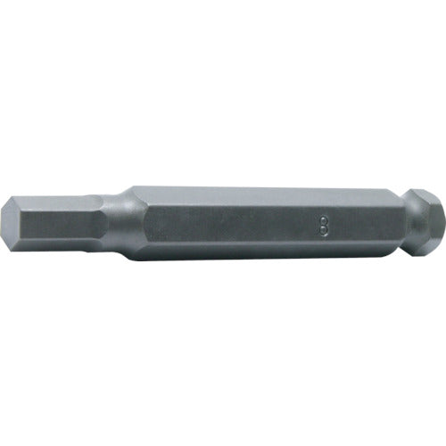 Ko-ken Single-Head Bit Hex Bit (Long) Shank Diameter 11mm Total Length 80mm Opposite Side 6mm 107.11-6(L80) 1 Piece