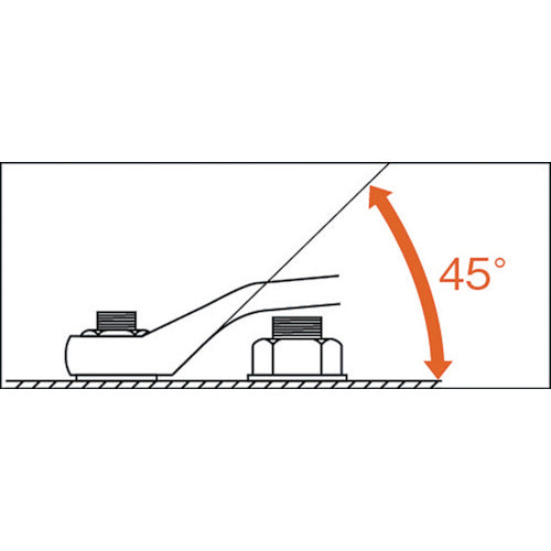 TONE ショートめがねレンチセット(45°) M465 1S
